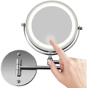 BEIJIYI Wall Mounted Makeup Mirror, 10x Magnification Double Sided LED Lighted Bathroom Vanity Mirror, 350° Swivel, USB Rechargeable & 7-Arm Extendable Arm, BEIJIYI Wall Mounted Makeup Mirror, 10x Magnification Double Sided LED Lighted Bathroom Vanity Mirror, 350° Swivel, USB Rechargeable & 7-Arm Extendable Arm,