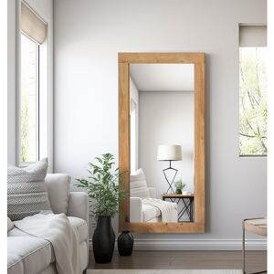Hallowood Furniture - Waverly Full Length Large Oak Framed Wall Mirror, Narrow Hanging Long Framed Solid Oak Wall Mirror for Living Room, Bathroom Hallowood Furniture - Waverly Full Length Large Oak Framed Wall Mirror, Narrow Hanging Long Framed Solid Oak Wall Mirror for Living Room, Bathroom