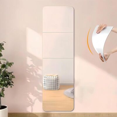 WOIYIC 4 Pieces Mirror Sticker, 20 X 20 cm Acrylic Adhesive Mirror Door, Flexible Square Wall Sticky Mirror Decorative Mirror for Bathroom, Living Room, WOIYIC 4 Pieces Mirror Sticker, 20 X 20 cm Acrylic Adhesive Mirror Door, Flexible Square Wall Sticky Mirror Decorative Mirror for Bathroom, Living Room,