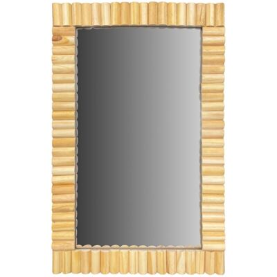 Tutumi Boho Wall Mirror - Rectangular, 55cm, Rattan Frame - Wall Mirror Tutumi Boho Wall Mirror - Rectangular, 55cm, Rattan Frame - Wall Mirror