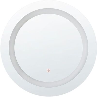 Beliani Wall Mounted LED Mirror - Round 58cm - Modern Bathroom Vanity Beliani Wall Mounted LED Mirror - Round 58cm - Modern Bathroom Vanity