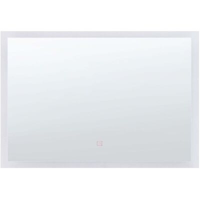 Beliani Silver LED Bathroom Mirror ADOUR - Bathroom Mirror Beliani Silver LED Bathroom Mirror ADOUR - Bathroom Mirror