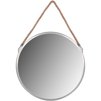Silver Round Wall Mirror - 40cm - Mirror Silver Round Wall Mirror - 40cm - Mirror