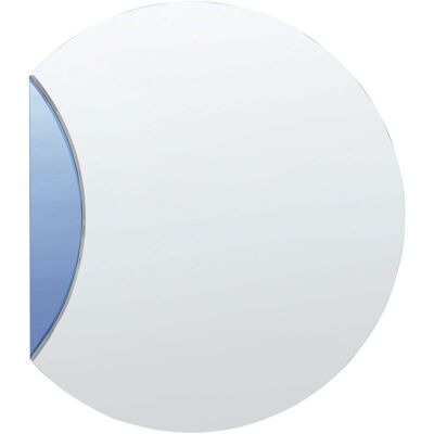 Beliani Wall Mirror Blue 70 x 79 cm Round Shape with Hooks Modern Style Wall Decor Beliani Wall Mirror Blue 70 x 79 cm Round Shape with Hooks Modern Style Wall Decor