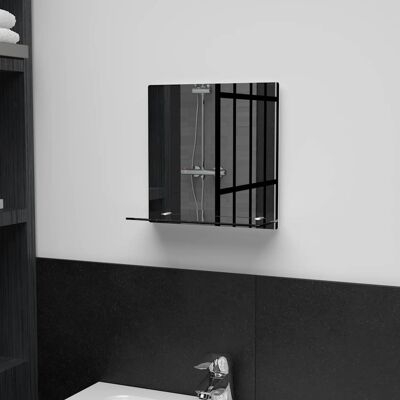 vidaXL Wall Mirror with Shelf - 30x30cm Tempered Glass Bathroom Vanity vidaXL Wall Mirror with Shelf - 30x30cm Tempered Glass Bathroom Vanity