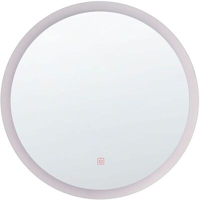 Beliani Wall Mounted LED Mirror YSER - 58cm - Modern Bathroom Vanity Beliani Wall Mounted LED Mirror YSER - 58cm - Modern Bathroom Vanity