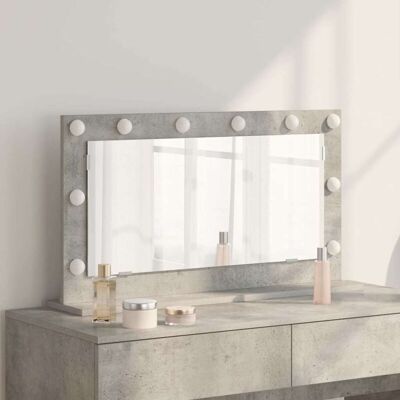 Vidaxl - Gray Concrete Dressing Table Mirror - Mirror Vidaxl - Gray Concrete Dressing Table Mirror - Mirror