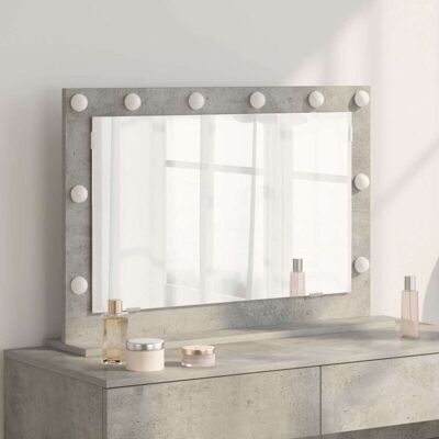 Vidaxl - Bathroom Mirror Gray Concrete 80x55x18cm Vidaxl - Bathroom Mirror Gray Concrete 80x55x18cm
