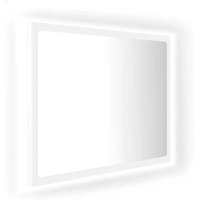 vidaXL LED Bathroom Mirror White 60x8.5x37 cm Acrylic - Bathroom Mirror vidaXL LED Bathroom Mirror White 60x8.5x37 cm Acrylic - Bathroom Mirror