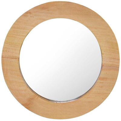 vidaXL Teak Wall Mirror 40cm Brown - Wall Mirror vidaXL Teak Wall Mirror 40cm Brown - Wall Mirror