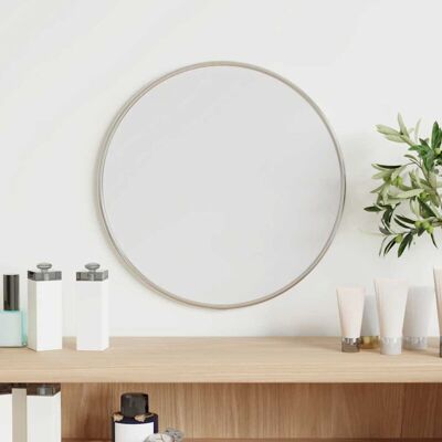 vidaXL Wall Mirror Silver 30cm Round Bathroom Vanity Make up Mirror - Wall Mirror vidaXL Wall Mirror Silver 30cm Round Bathroom Vanity Make up Mirror - Wall Mirror