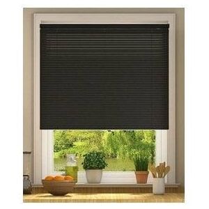 Newedgeblinds - 152cm Drop, 25mm Slat pvc Venetian Blind75cm Black