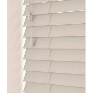 Newedgeblinds - 200cm Cloud Faux Wood Venetian Blind With Strings (50mm Slats) Blind With Strings (50mm Slats)