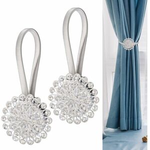 HOOPZI 2 Piece Magnetic Tiebacks Curtain Tieback No Drilling Needle Elegant Curtain Tieback Suitable for Bedroom, Living Room, Dining Room, Office, Hotel