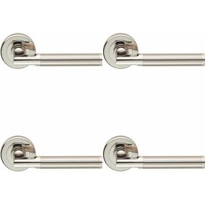 Loops - 4x pair Sectional Round Bar with Mitred Corner Concealed Fix Dual Nickel