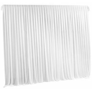 UNHO 7ft White Backdrop Curtains Wedding Birthday Photography Stage Drapes Masquerade