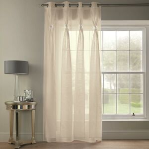 Alan Symonds - Diana Dolly Diamante Ring Top Curtain Panel (Cream, 57 x 72 [145x183cm]) - Cream