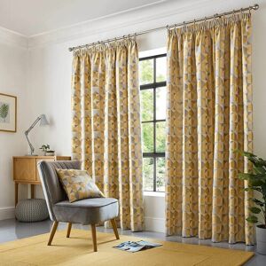 Alan Symonds Skandi Lined Pencil Pleat/Taped Top Curtains (Ochre, 90 x 108 (229 x 274cm)) - Ochre