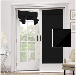 ALWAYSH French Door Blackout Curtain, Privacy, French Door Blinds, Light Blocking Curtain for Sliding Glass Door, Thermal Insulated Shade, 26 x 68 Inches, 1