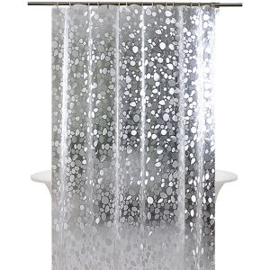 ALWAYSH Mildew Proof Shower Curtain 3D Mildew Proof eva Shower Curtain Shower Curtains Transparent Shower Curtain with Hooks,Waterproof Antibacterial,1.82M