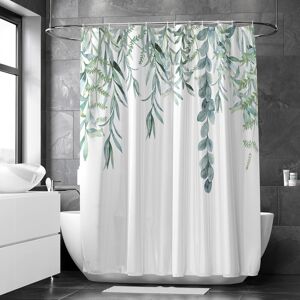 Alwaysh - Shower curtain, green shower curtain for bathroom, extra long shower curtains with 12 hooks 72 x 78 inches