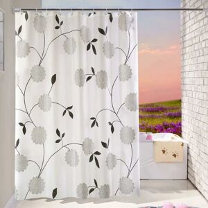 Langray - Bathroom Shower Curtain Liner Frosted Translucent 100% peva 3D Effect Design Waterproof Bath Shower Curtain Liner, Eco-Friendly, Rust Proof