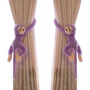 PESCE Cartoon creative dolls curtain straps home decoration products-15inch/38cm-Purple