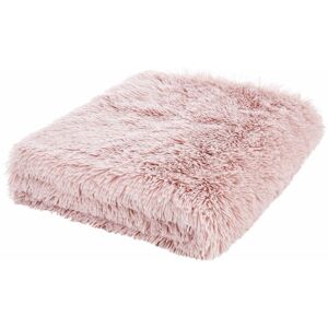 Catherine Lansfield - Cuddly Deep Pile Shaggy Faux Fur Fleece Throw, Blush, 150 x 200 Cm