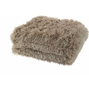 Catherine Lansfield Cuddly Deep Pile Shaggy Faux Fur Fleece Throw, Natural, 150 x 200 Cm