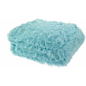 Catherine Lansfield - Cuddly Deep Pile Shaggy Faux Fur Fleece Throw, Duck Egg, 150 x 200 Cm