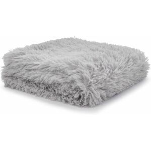 Catherine Lansfield - Cuddly Deep Pile Shaggy Faux Fur Fleece Throw, Silver, 150 x 200 Cm