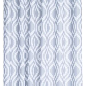 Croydex - Grey Medallion Textile Shower Curtain - Grey