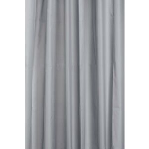 Croydex - Plain Grey Textile Shower Curtain