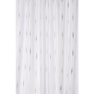 Croydex - Silver Dotty Textile Shower Curtain