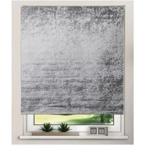 NEWEDGEBLINDS Crushed Velvet Roller Blinds(Grey, 150cm)