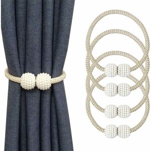 TINOR Curtain Tiebacks,Magnetic Curtain Tiebacks,Decorative Curtain Tiebacks with Rope and Magnetic Tieback Ball for Home, Office, Hotel, Window Decoration