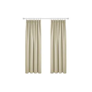 Deconovo - Solid Super Soft Thermal Insulated Tape Top Blackout Curtains for Nursery 66 x 90 Beige Two Panels - Beige