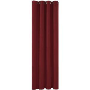 Deconovo - Eyelet Solid Blackout Curtain 1 Panel 52 x 54 Inch Red - Red