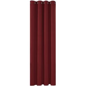 Deconovo - Eyelet Solid Blackout Curtain 1 Panel 52 x 63 Inch Red - Red