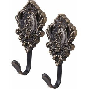 Denuotop - 2 Piece Curtain Hooks Vintage Curtain Ties Tieback Hooks (Bronze), Various Curtain Accessories