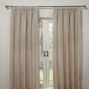 Duchess Pencil Pleat Curtain 66 x 54 Cream, 100% Polyester, w 66 x Drop 54 (168 x 137cm) - Cream - Emma Barclay