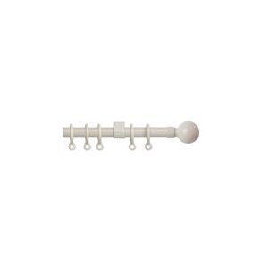 Newedgeblinds - Exenteable Metal Curtain Pole 13-16mm120cm - 210cm Cream Ball