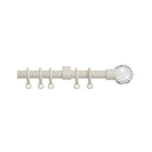 Newedgeblinds - Exenteable Metal Curtain Pole 13-16mm120cm - 210cm Cream Cyrstal