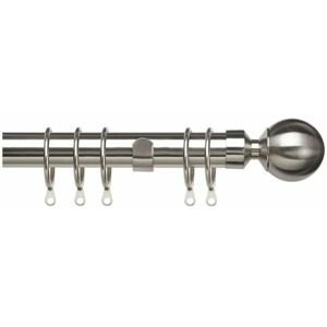 Newedgeblinds - Extendable Metal Curtain Poles120 - 210cm Silver