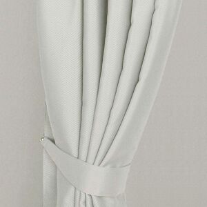 Homescapes - homecapes Ivory Herringbone Chevron Curtain Tie Back Pair