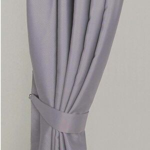 HOMESCAPES HOMECAPES Grey Herringbone Chevron Curtain Tie Back Pair