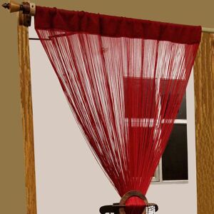 Homescapes - homecapes Polyester Red String Curtain - Red