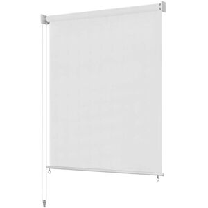 Outdoor Roller Blind White 60x140 cm hdpe - Hommoo