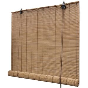 Roller Blind Bamboo 80x220 cm Brown VD11761 - Hommoo