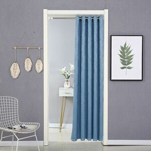 HOOPZI Interior Door Curtain, Interior Home Blackout Curtain for Window and Door Thermal Insulated, Home and Decor Curtain with Telescopic Rod,Royal